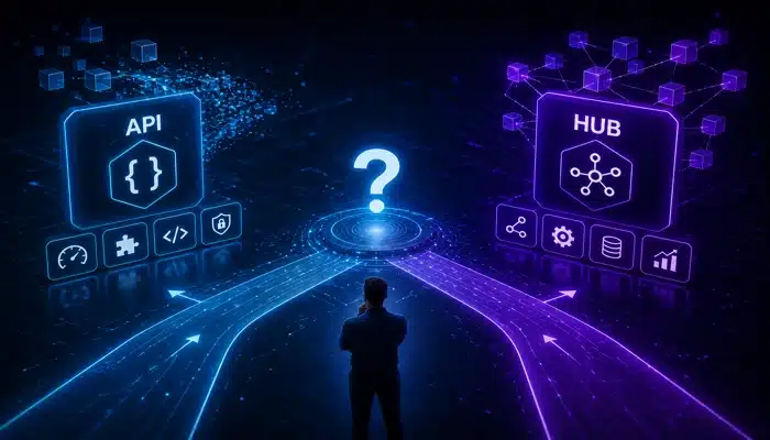 Integração Hiper WooCommerce comparando integração via API e Hub para conectar o ERP à loja virtual.