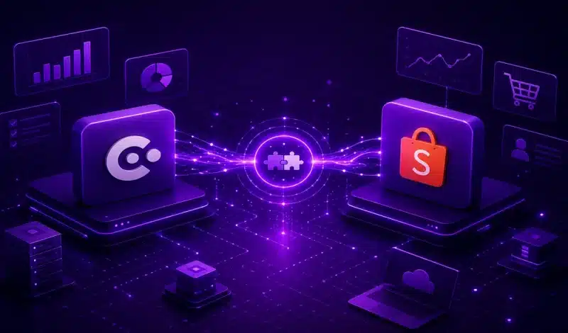 Integração Consinco com Shopee com conexão visual entre plataformas e barreira de segurança digital