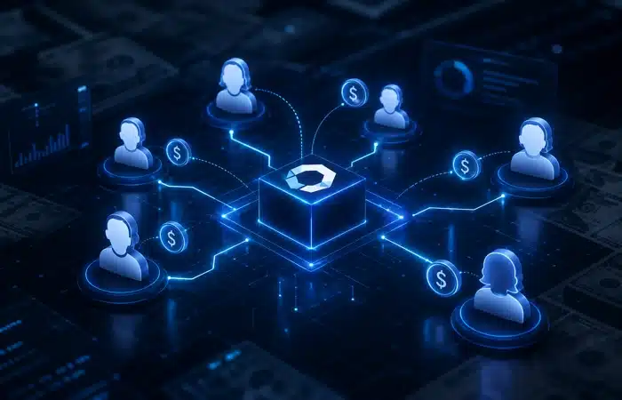 Integração Protheus com TikTok Shop conectando dados de vendas, comissões e afiliados em uma rede digital.